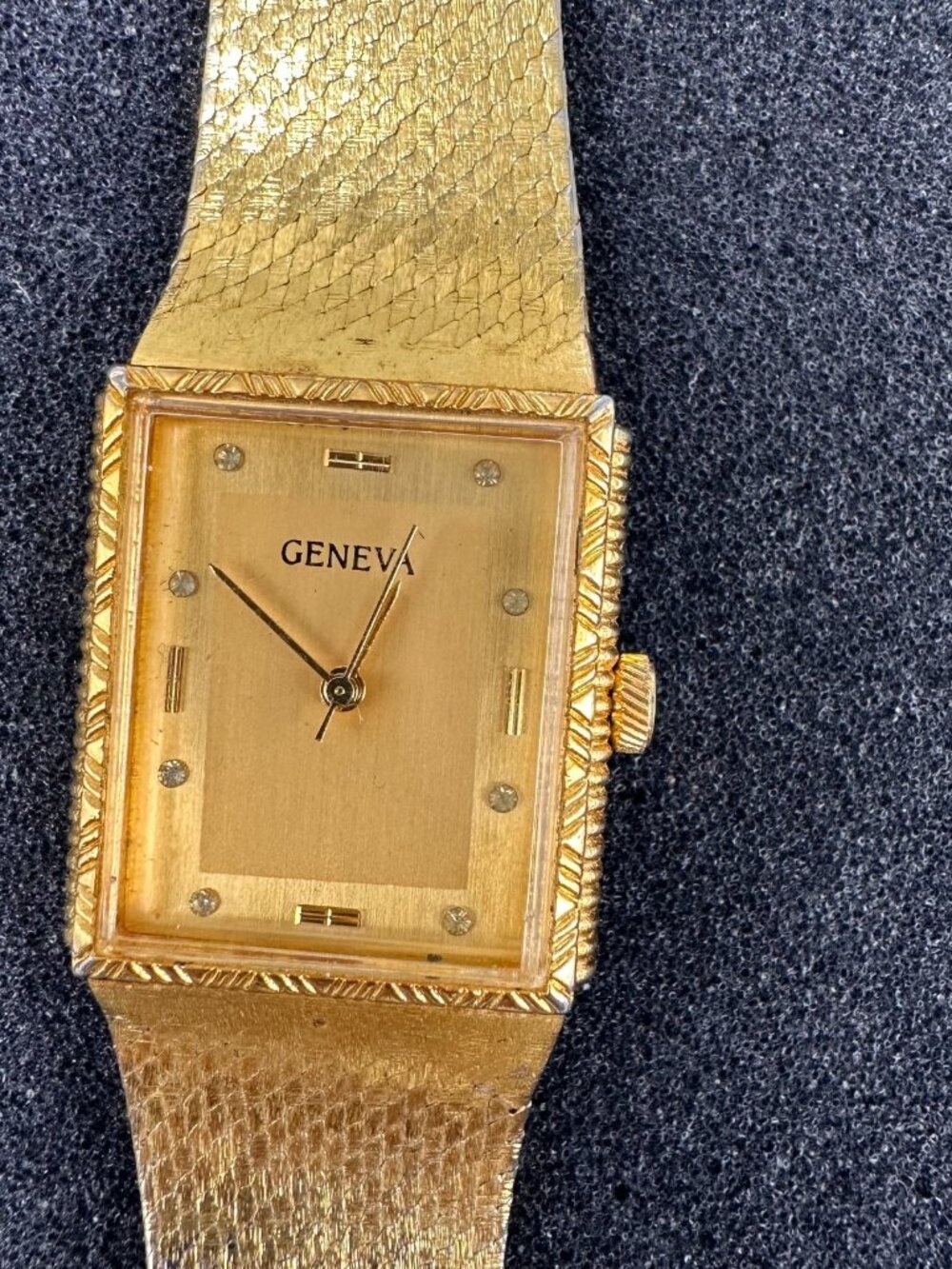 Vintage Geneva Watch Men Manual Wind 24MM Rec 14K GE Electroplated 8.5"